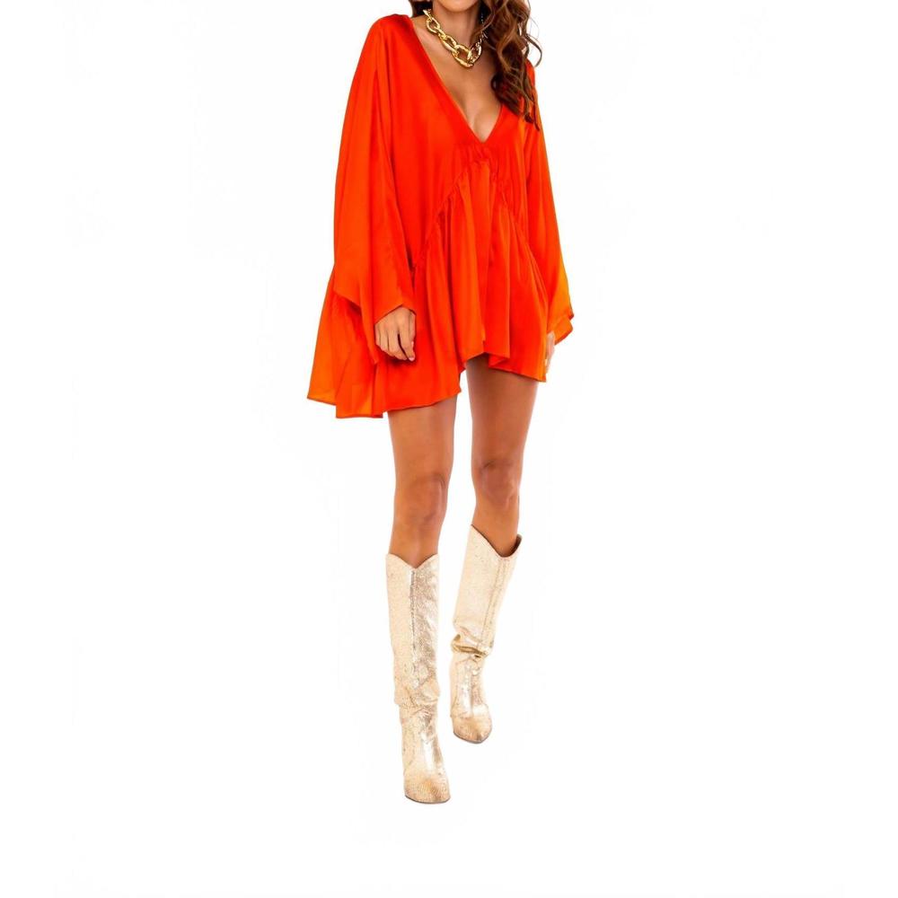 NEW SOAH women's oversized tunic top in coral coral